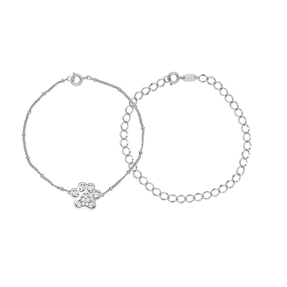 sarafina Jewelry - Sarafina Crystal Dog Paw Bracelet Set NEW